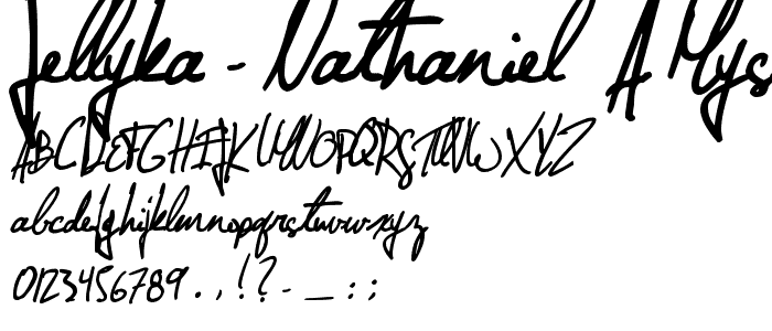 Jellyka - Nathaniel a Mystery font